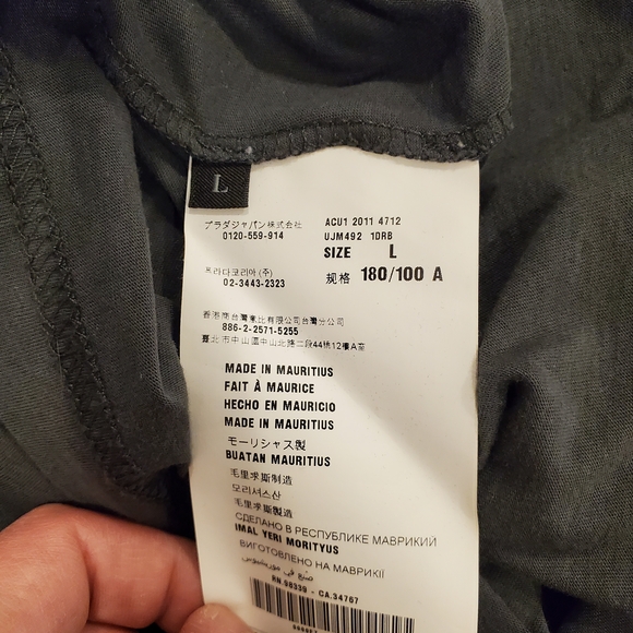 Prada Charcoal Dragon Graphic T-Shirt - Picture 7 of 7